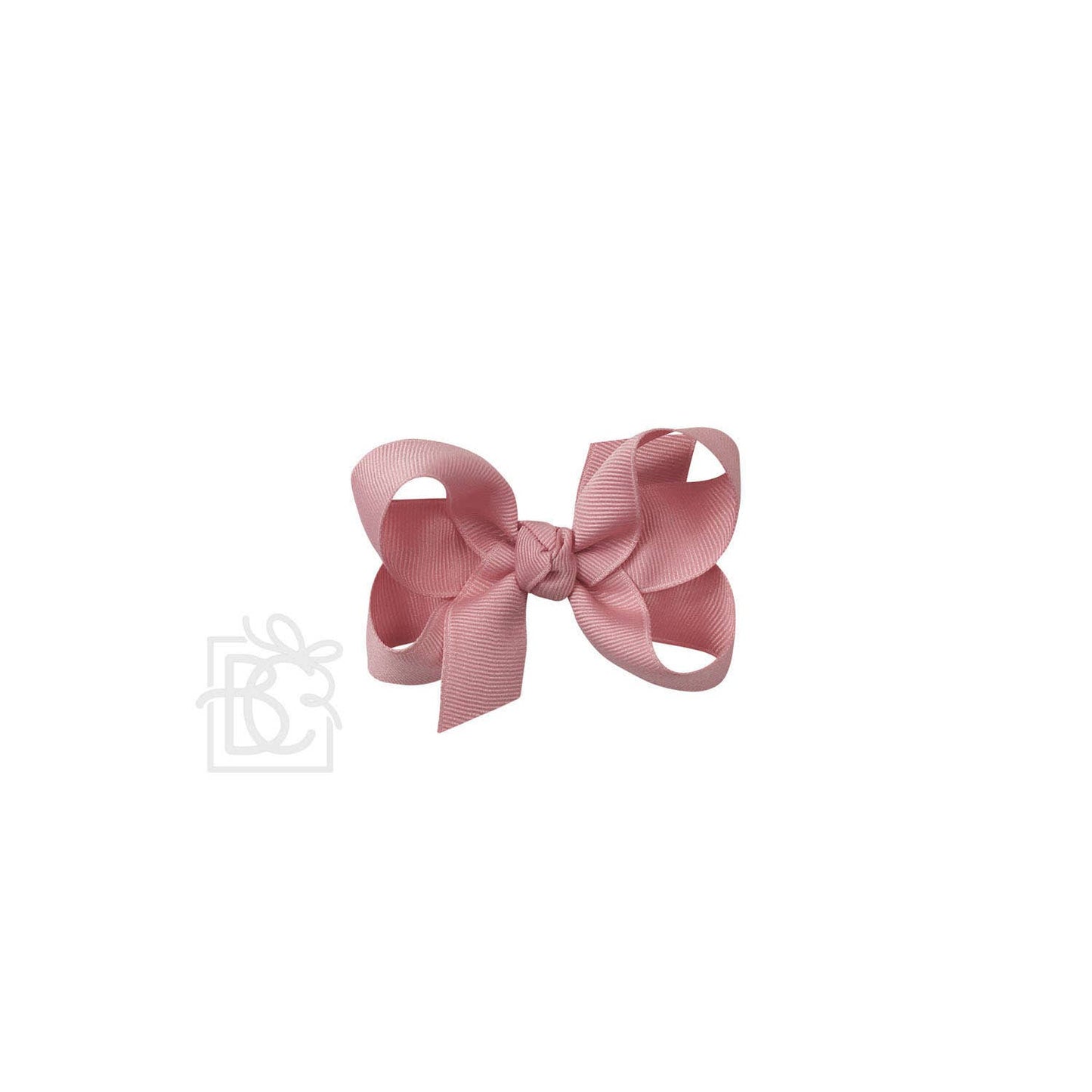 Beyond Creations, LLC - SIGNATURE GROSGRAIN BOW ON CLIP: 3.5" Medium - 7/8" Ribbon on Alligator Clip / MAUVE