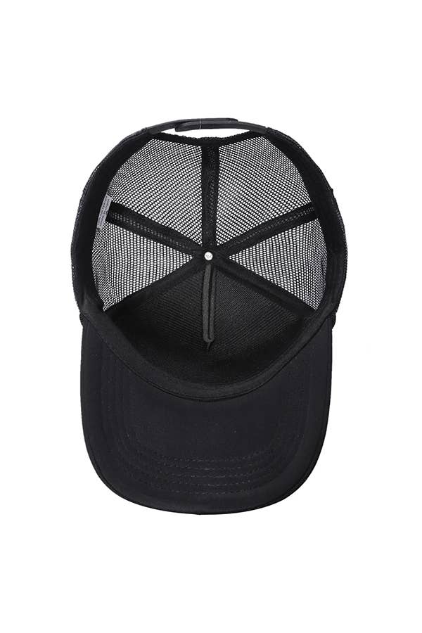 Love and Repeat - Classic Foam Trucker Hat Summer Mesh Rope Cap: Black / ONE