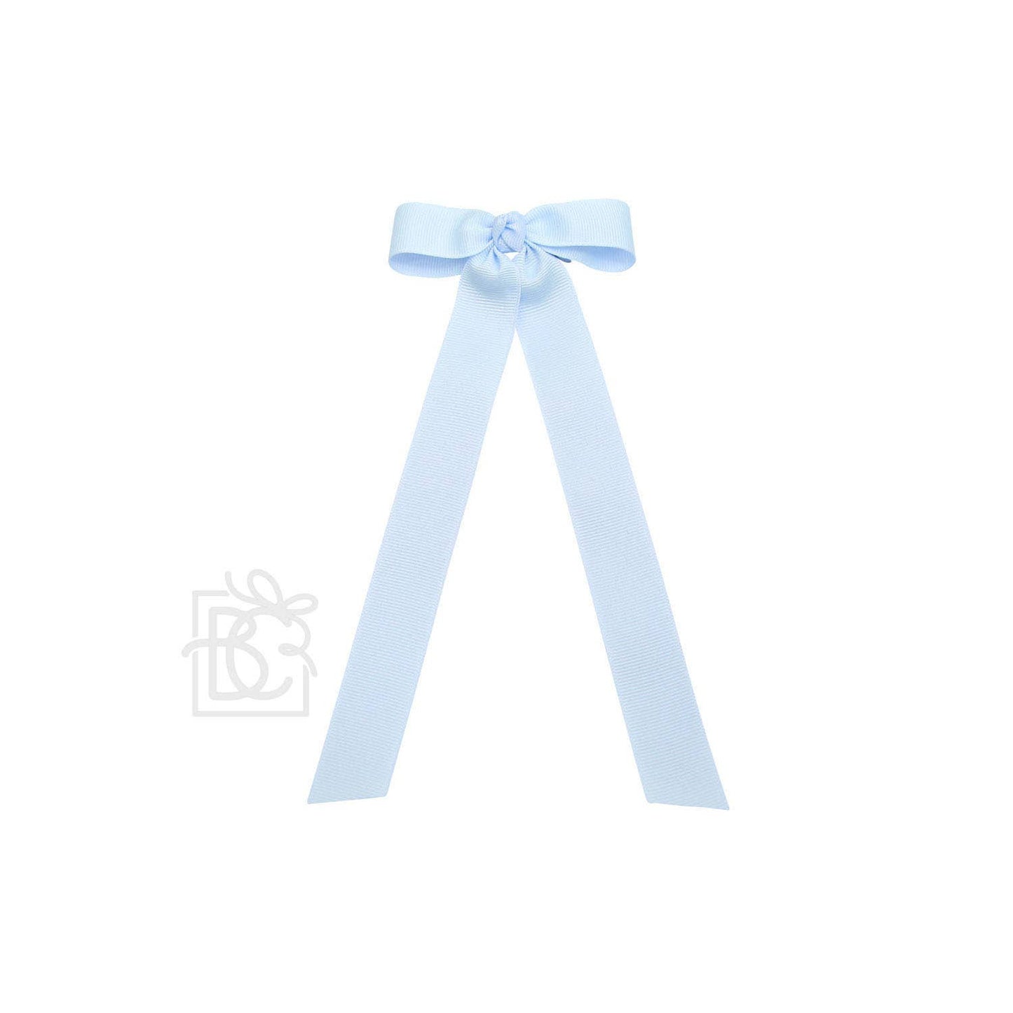 Beyond Creations, LLC - FLAT BOW W/ 7" STREAMERS ON ALLIGATOR CLIP: 4.5" W/ 7" Streamers / MILLENNIUM BLUE