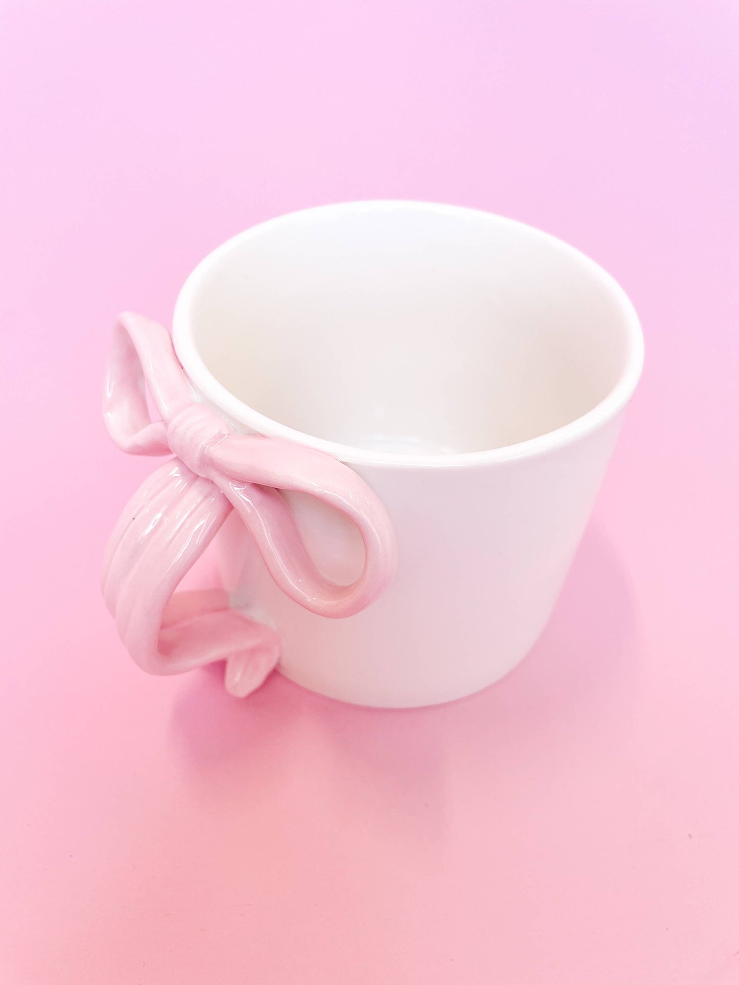 Rock Paper Scissors - Pink Bow 15oz Ceramic Coffee Mug