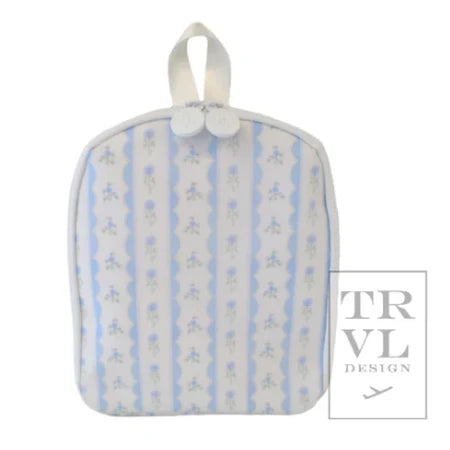 TRVL: Bring it lunch Bag/ ribbon floral blue