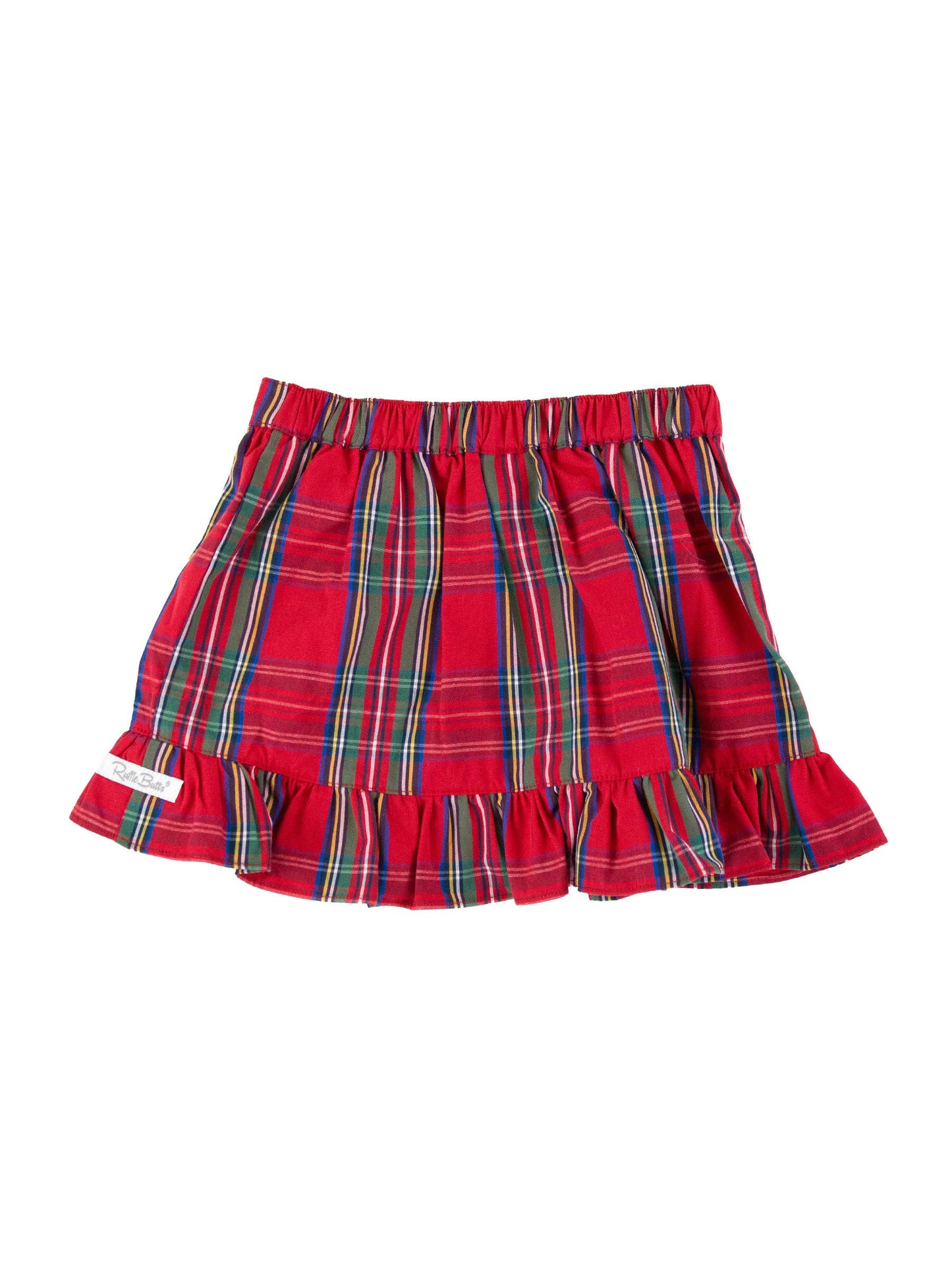 RuffleButts + RuggedButts - Girls Tis The Season Plaid Ruffle Wrap Skirt