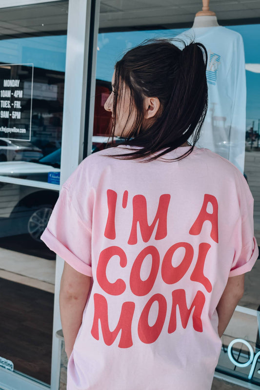 Spirit+Tribe - I'm a Cool Mom SS- Pink- Comfort Colors