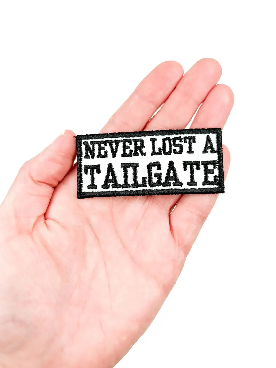 Field Trip Threads - Never Lost A Tailgate Embroidered Iron On Patch Football Hat