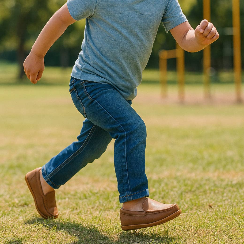 Oomphies - Thaddeus Boys Slip-On Moccasin: Tan
