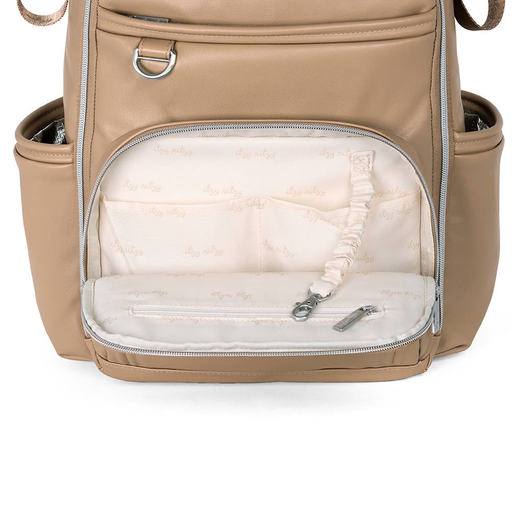 Itzy Ritzy - Chai Latte- Boss Plus-Backpack Diaper Bag