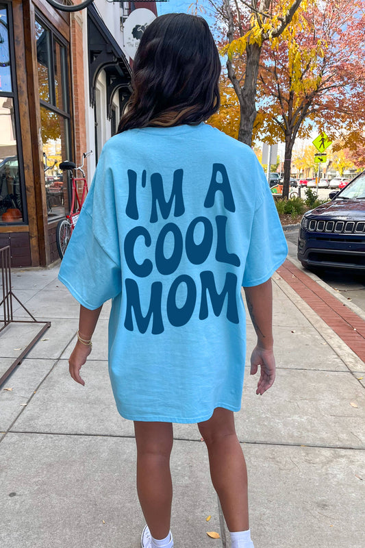 Spirit+Tribe - I'm a Cool Mom SS -Blue- Comfort Colors