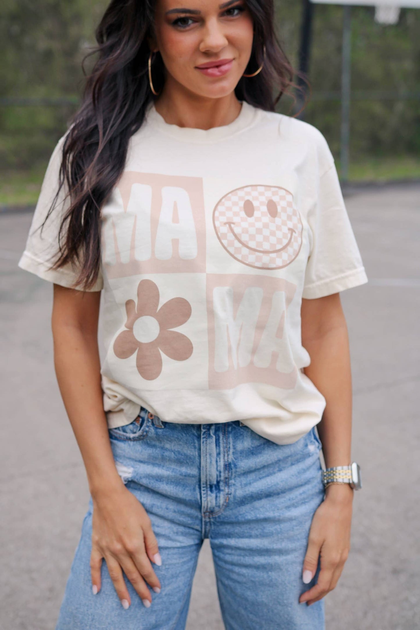 Small Town Society Apparel Co. - Mama | Ivory | Short Sleeve Tee