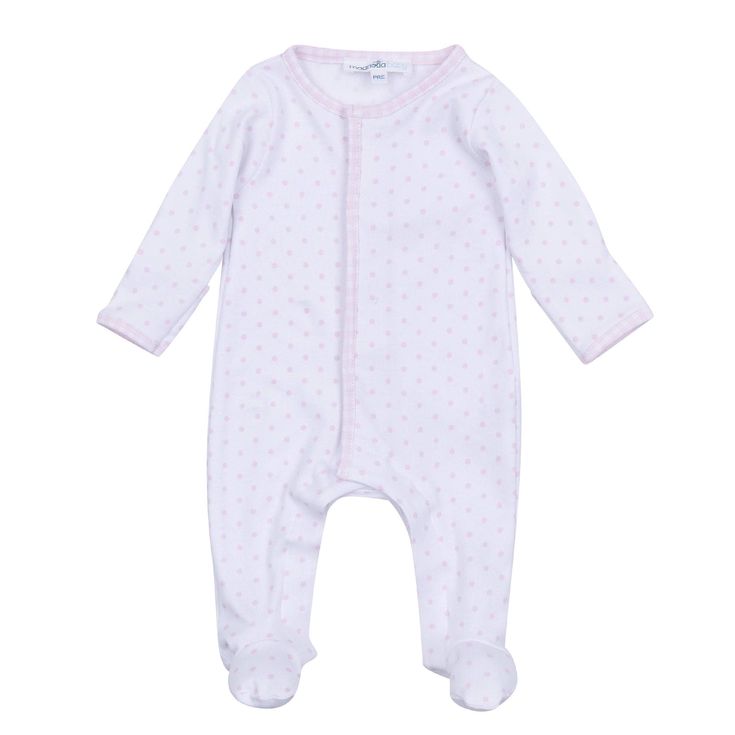 Magnolia Baby - Gingham Dots Footie - Pink