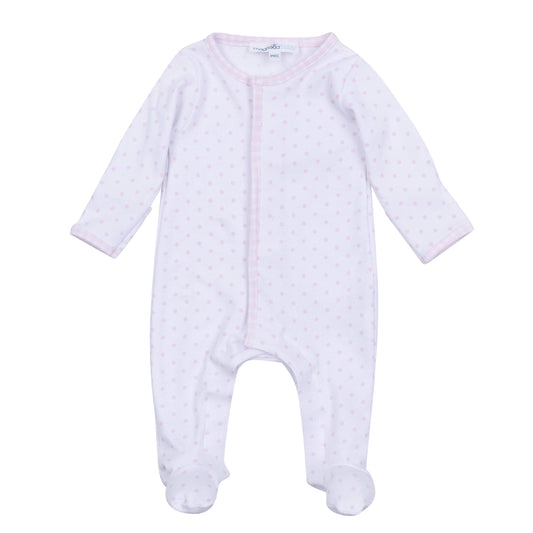 Magnolia Baby - Gingham Dots Footie - Pink