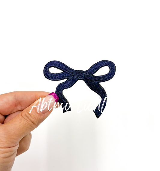 ABLN Boutique - Navy Dainty Bow- Iron on Patch