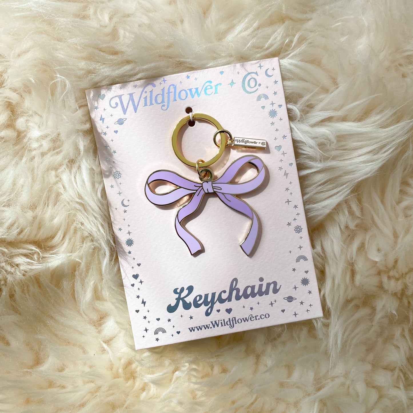 Wildflower + Co. - Bow Enamel Keychain