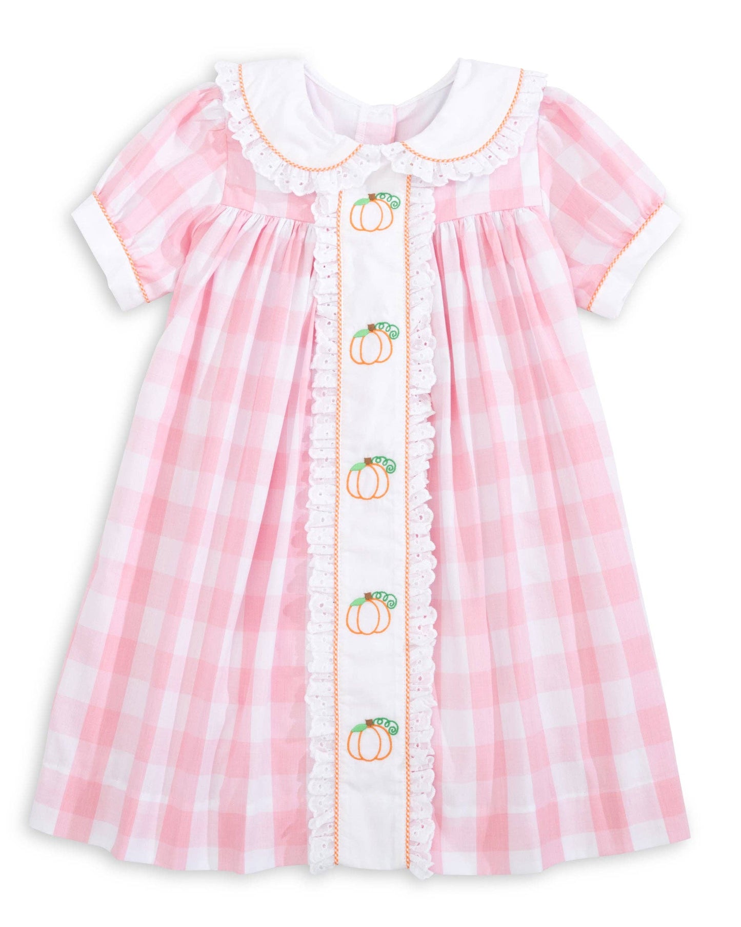 Posh Pickle - Proper Pumpkins Pink Gingham A-Line Dress