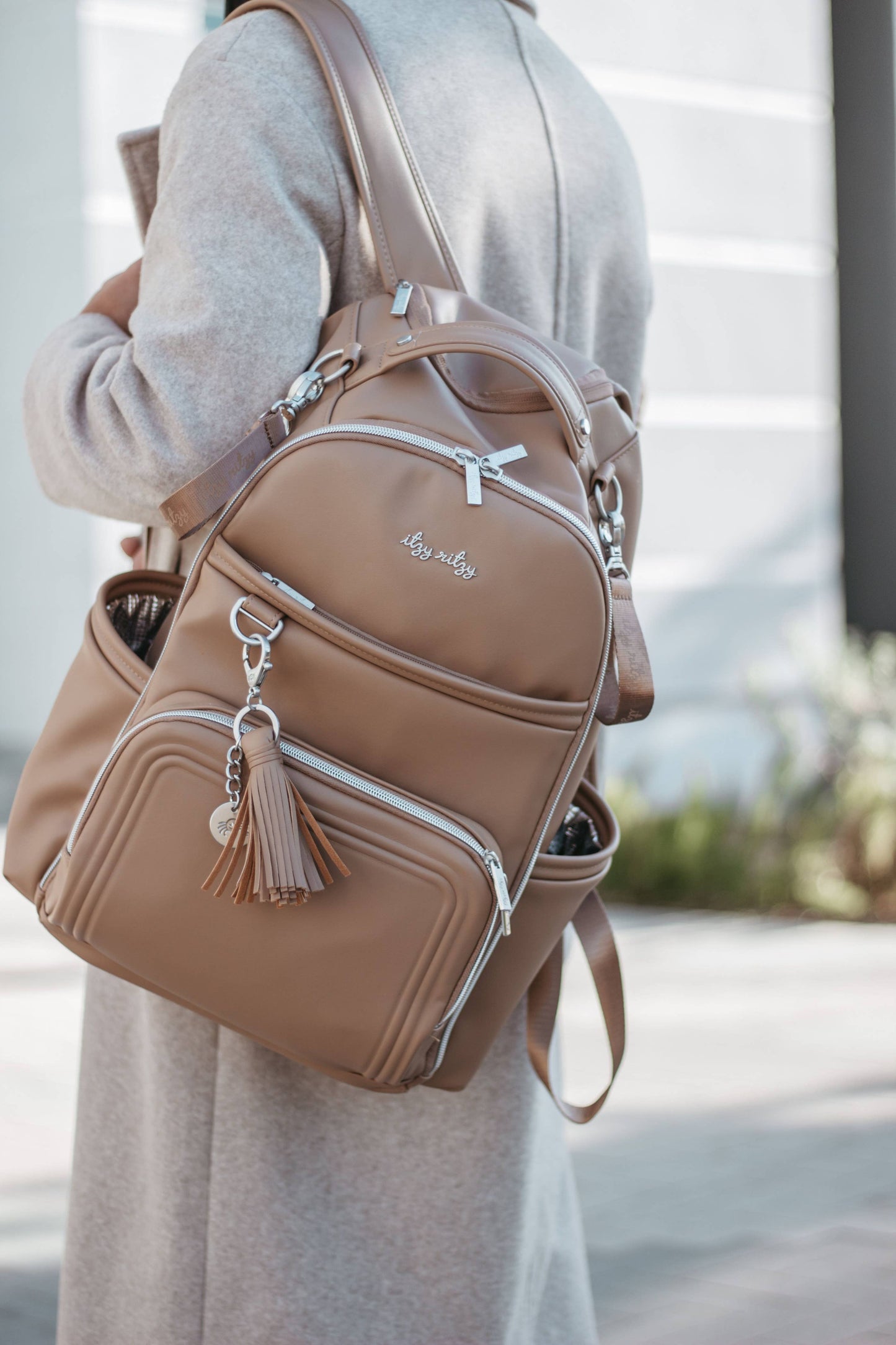 Itzy Ritzy - Chai Latte- Boss Plus-Backpack Diaper Bag