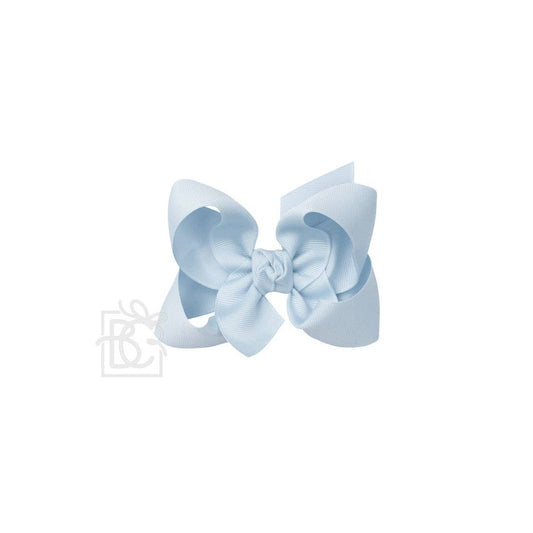 Beyond Creations, LLC - SIGNATURE GROSGRAIN BOW ON CLIP: 4.5" Large - 1.5" Ribbon on Alligator Clip / MILLENNIUM BLUE