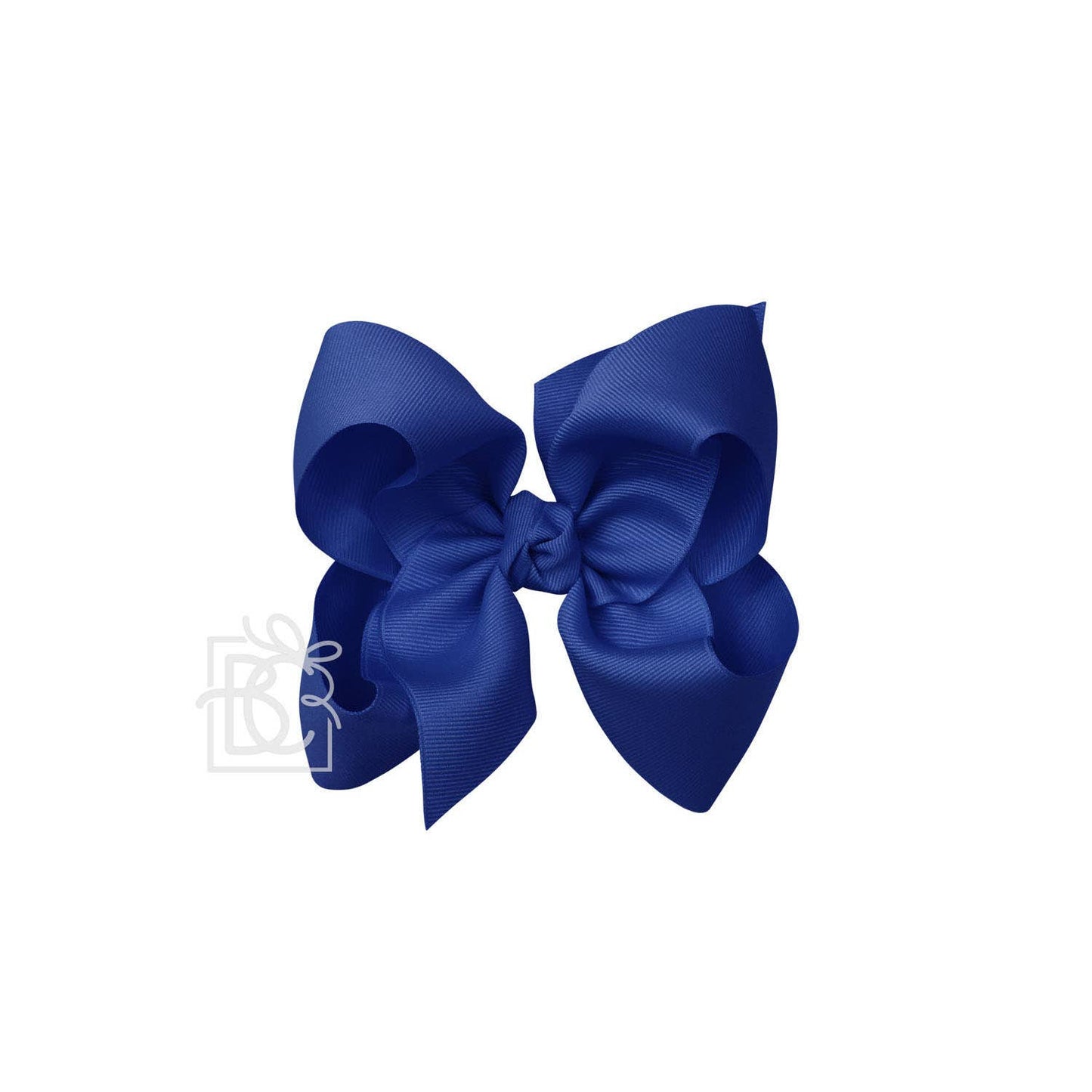 Beyond Creations, LLC - SIGNATURE GROSGRAIN BOW ON CLIP: 5.5" Huge - 2.25" Ribbon on Alligator Clip / ROYAL BLUE