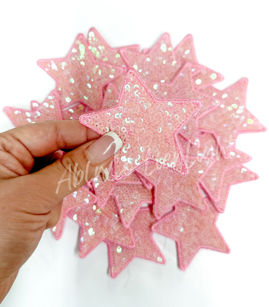 ABLN Boutique-Sequin Star-Pink- Iron on Patch