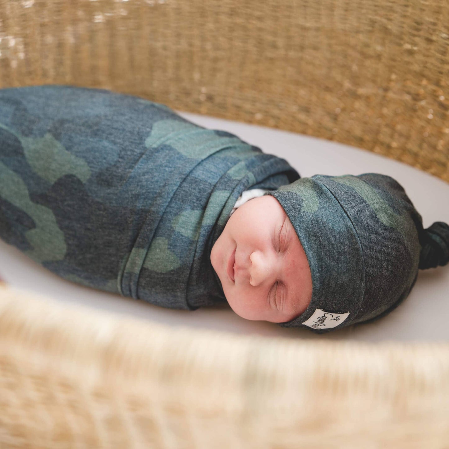 Copper Pearl - Knit Swaddle Blanket - Hunter
