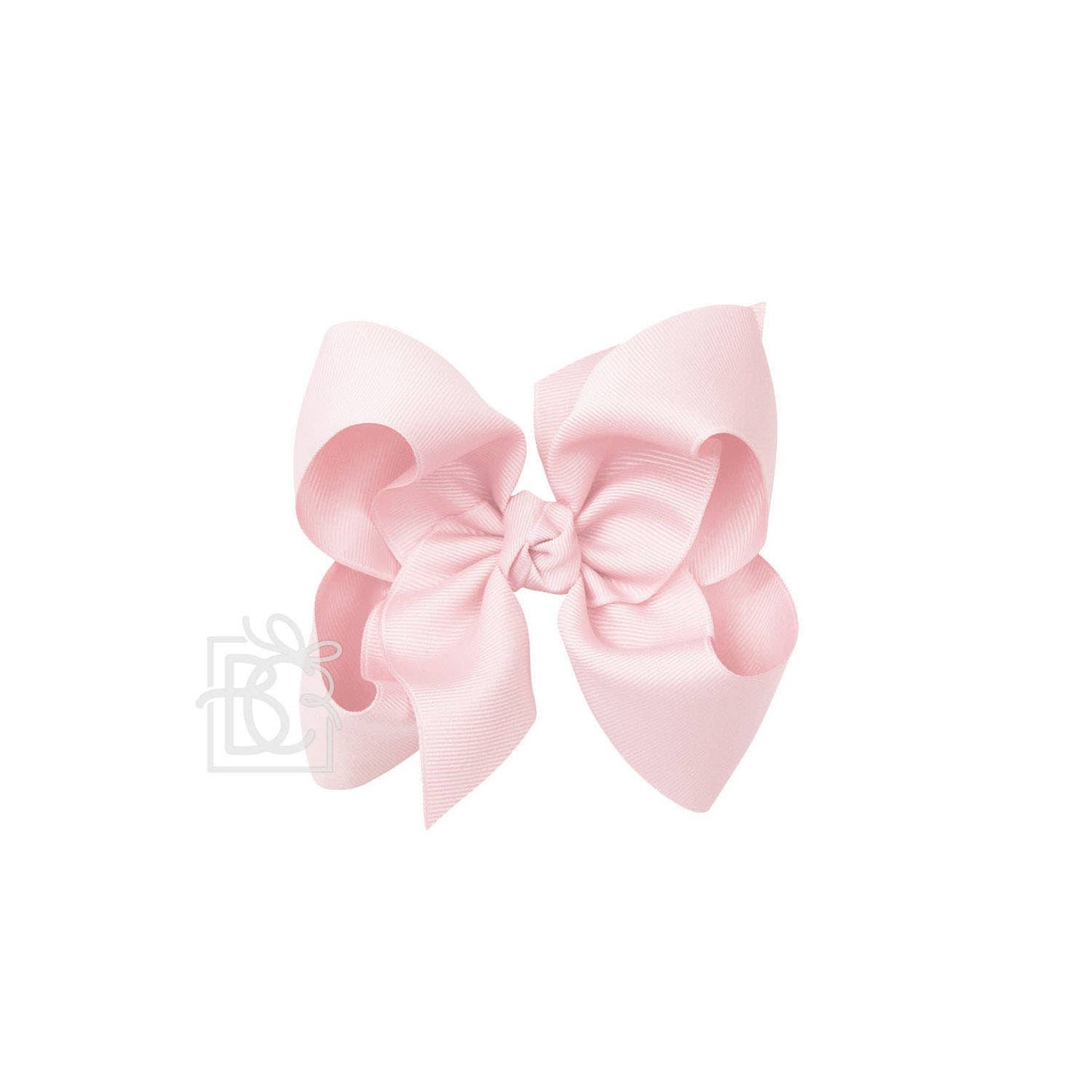 Beyond Creations, LLC - SIGNATURE GROSGRAIN BOW ON CLIP: 3.5" Medium - 7/8" Ribbon on Alligator Clip / OATMEAL