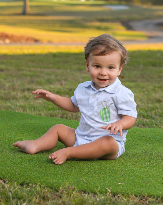 Trotter Street Kids- Golf Polo Romper