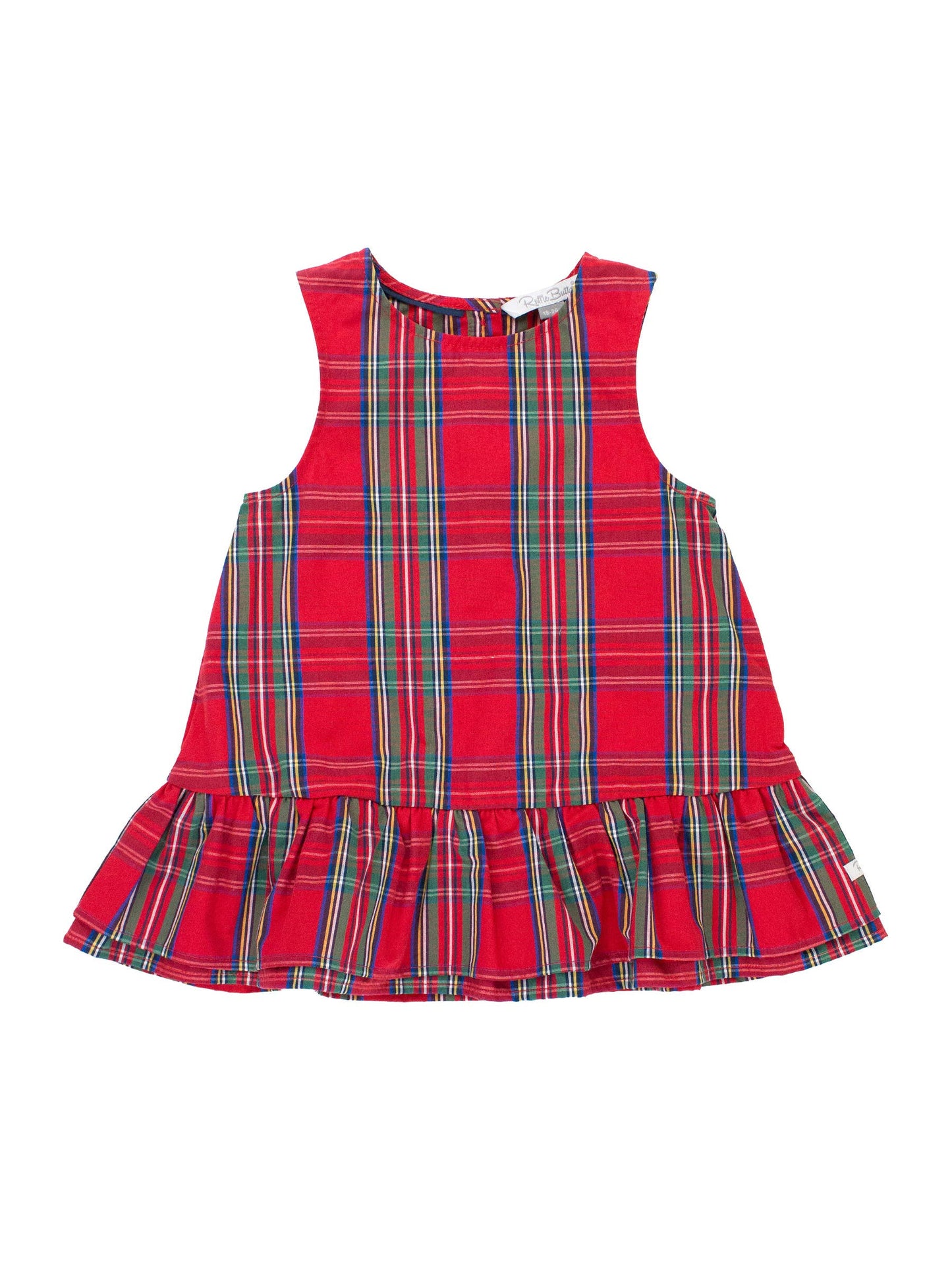 RuffleButts + RuggedButts - Girls Tis The Season Plaid Jumper Dress