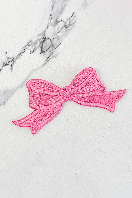 Small Pink Bow Patch