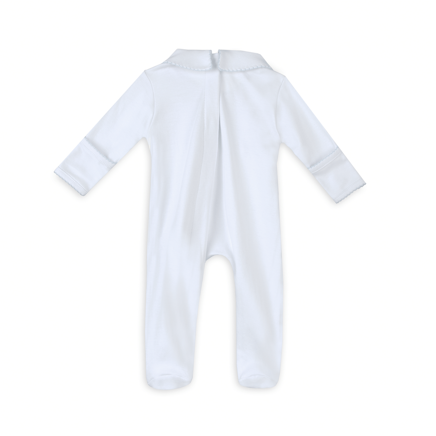 Magnolia Baby - Landon's Classics Smocked Footie - Light Blue