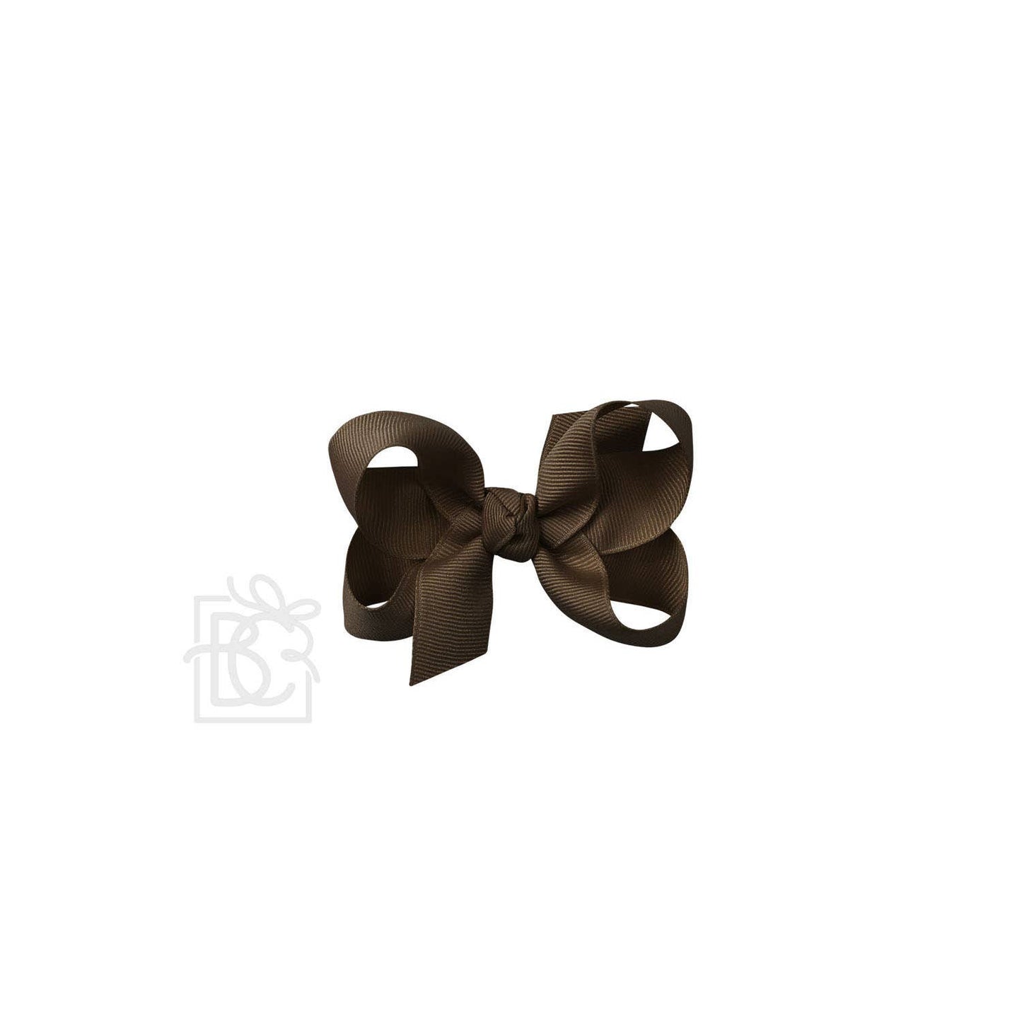 Beyond Creations, LLC - SIGNATURE GROSGRAIN BOW ON CLIP: 3.5" Medium - 7/8" Ribbon on Alligator Clip / BROWN