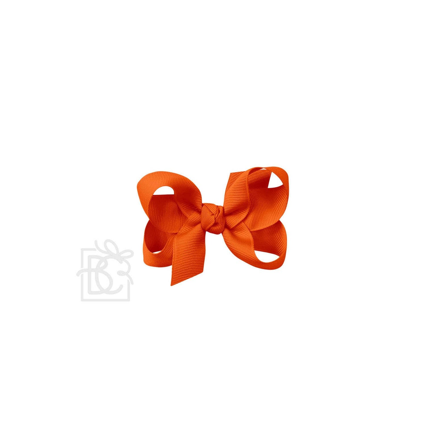 Beyond Creations, LLC - SIGNATURE GROSGRAIN BOW ON CLIP: 3.5" Medium - 7/8" Ribbon on Alligator Clip / ORANGE