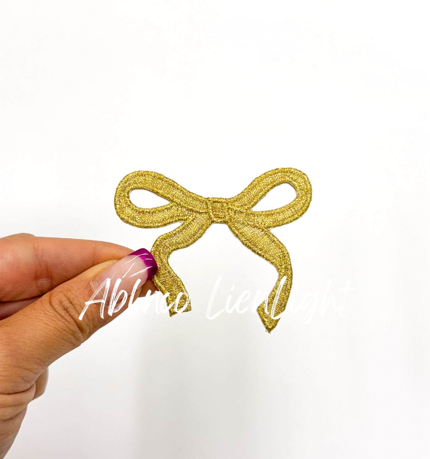 ABLN Boutique - Gold Dainty Bow- Iron on Patch