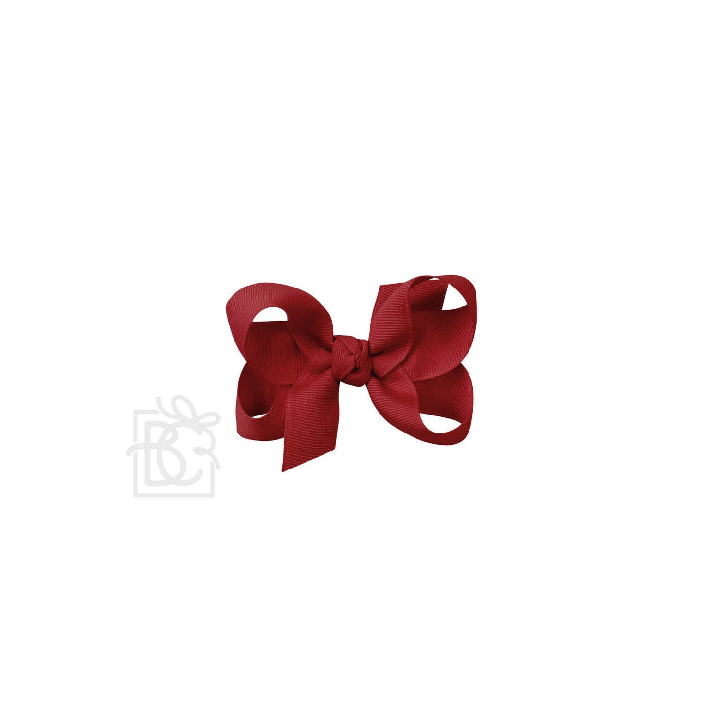 Beyond Creations, LLC - SIGNATURE GROSGRAIN BOW ON CLIP: 3.5" Medium - 7/8" Ribbon on Alligator Clip / CRANBERRY