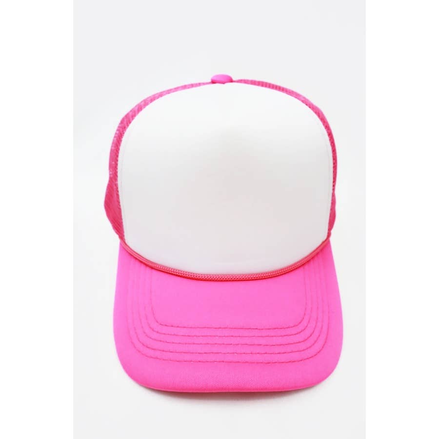 Love and Repeat - Classic Foam Solid Two Tone Trucker Hat- Light Pink