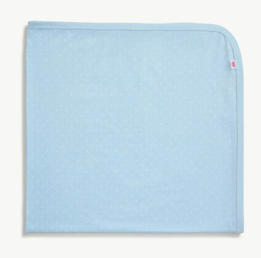Magnetic Me- Modal Baby Blanket- Pin Dot Blue