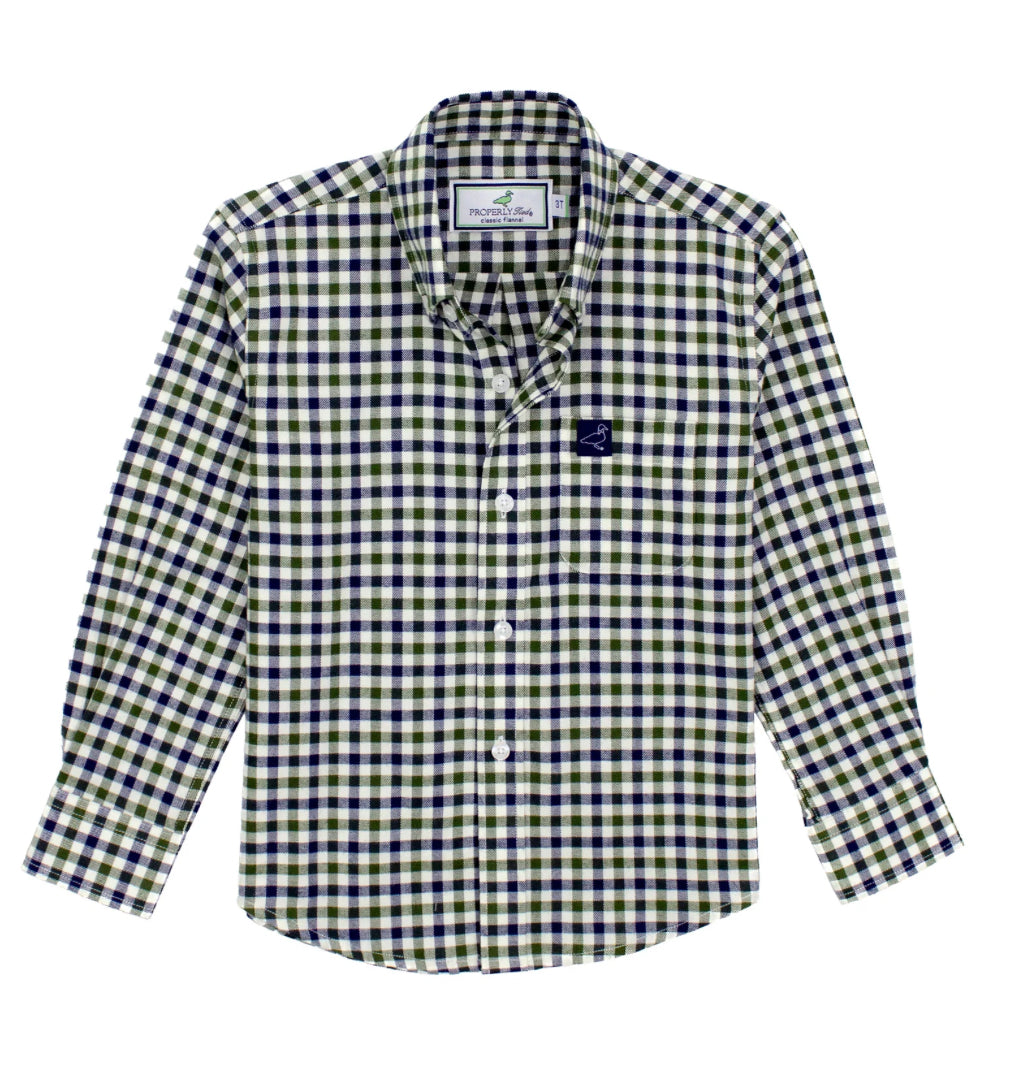 Properly Tied- Boys Classic Flannel- Tahoe