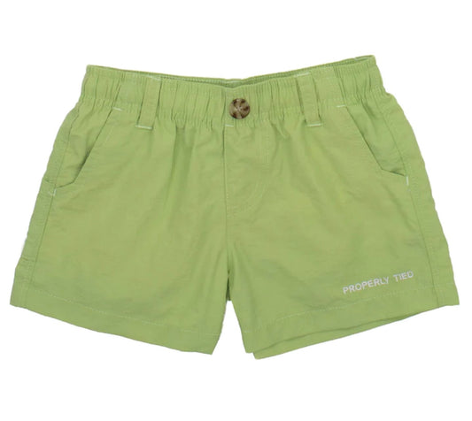 Properly Tied- Youth Mallard Shorts-Light Green