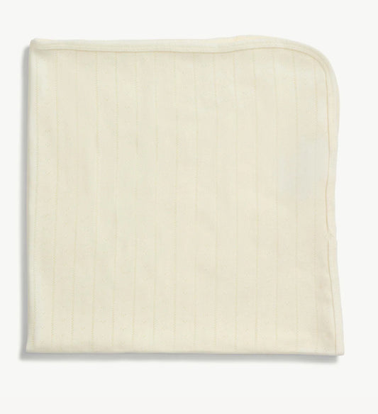 Magnetic Me- Pointelle Baby Blanket- Love Lines Tofu