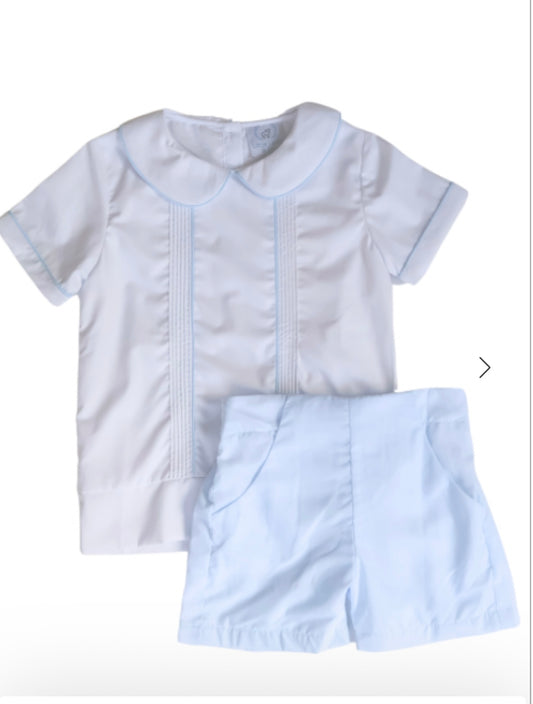 Little Lamb&Co- Heirloom Boy Short Set