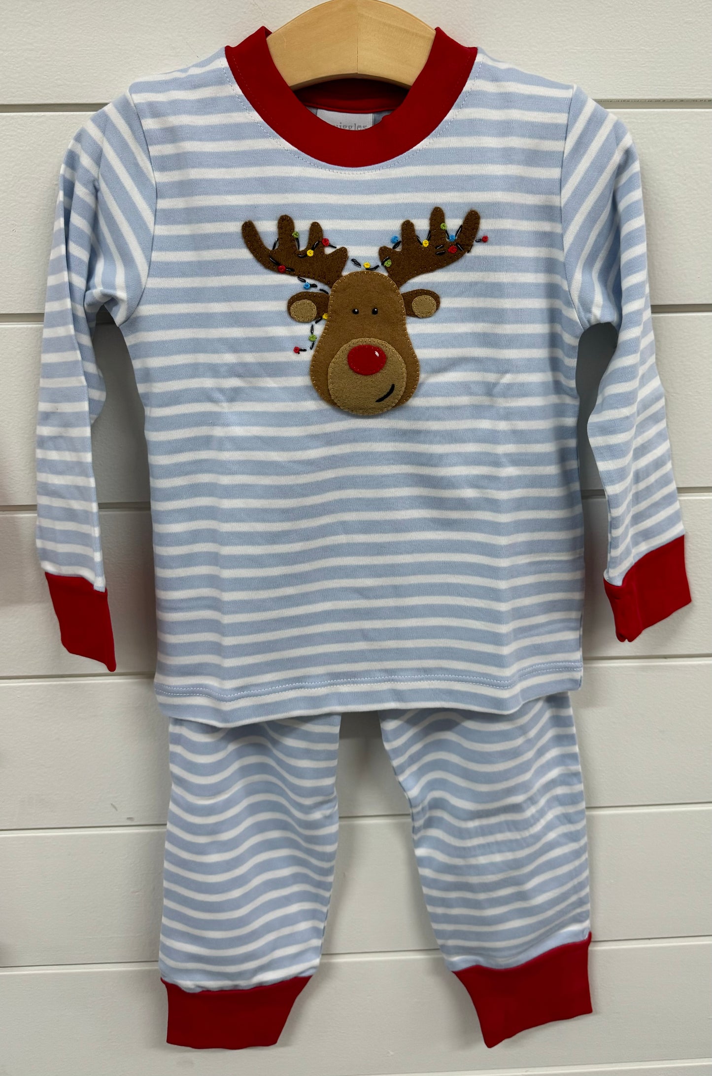 Squiggles- Reindeer- LS + Pant Set