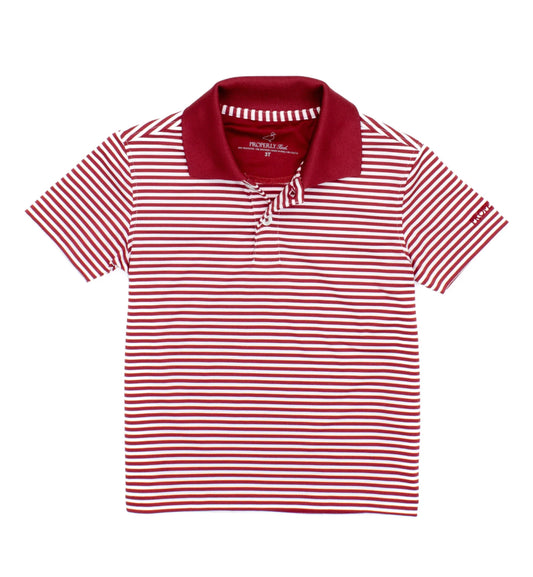 Properly Tied- Boys Dallas Polo- Crimson