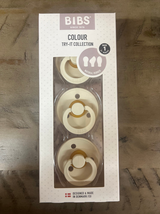 BIBS- 3 Pack, Ivory Pacis: Size 1