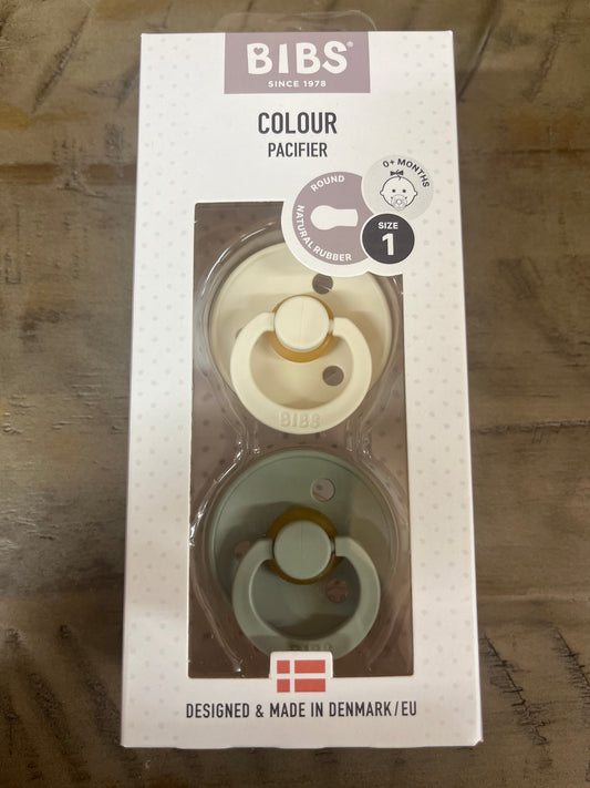 BIBS- 2 Pack, Ivory/Sage Pacis: Size 1