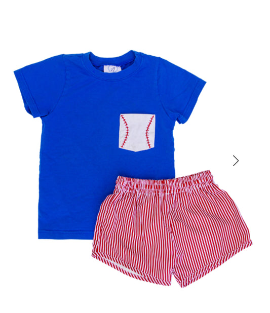 Little Lamb&Co- Baseball Short Set