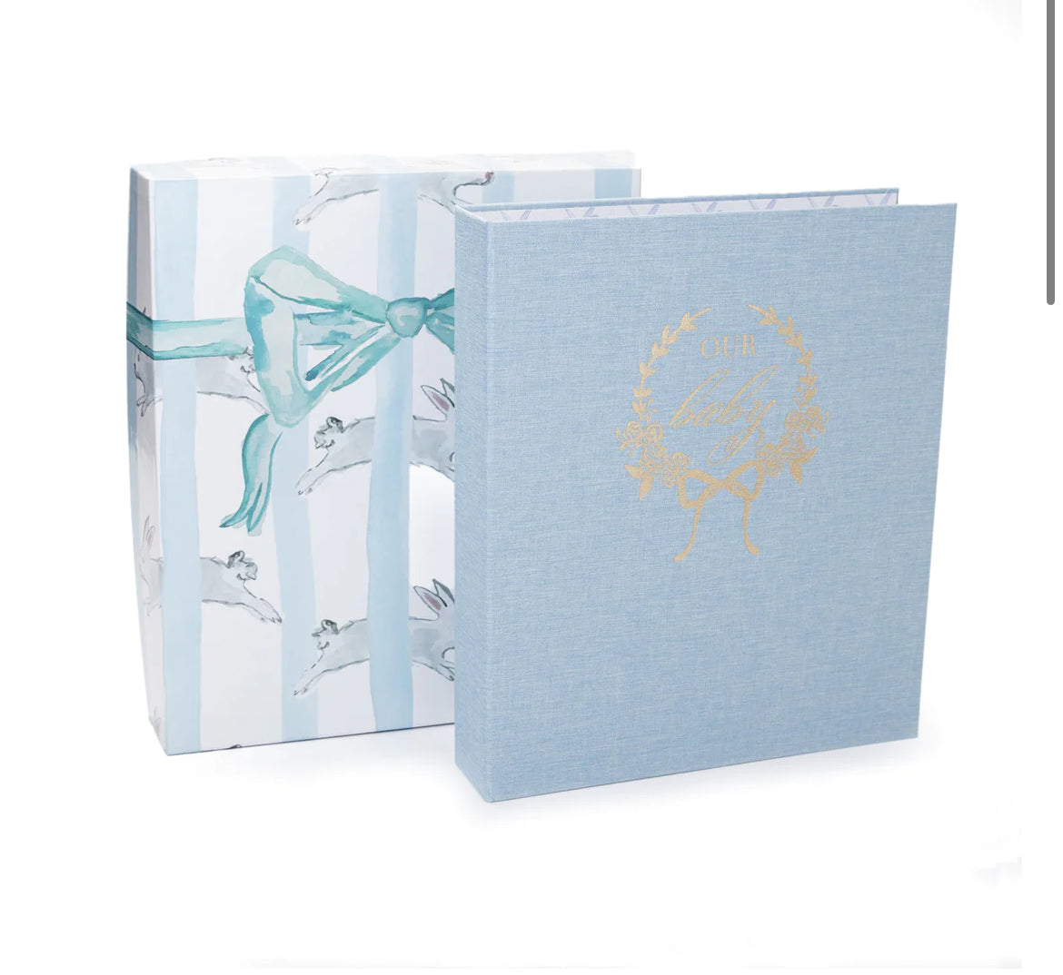 Over The Moon- “Our Baby” Memory Book- Blue