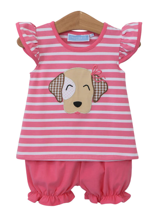 Trotter Street Kids- Puppy Flutter Bloomer Set