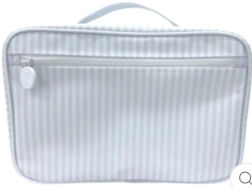 TRVL Bundle Up- Hanging Toiletry Bag/ Pimlico Striped Blue