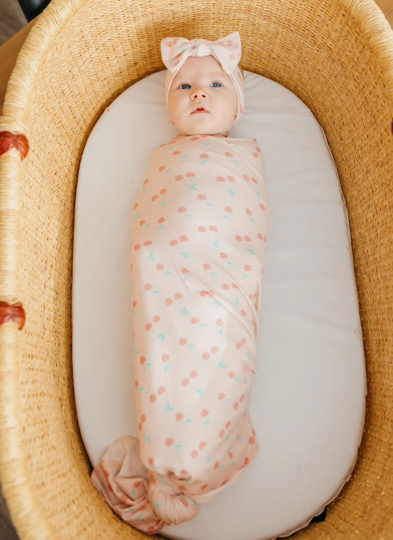 Copper Pearl- Swaddle Blanket- Cheery