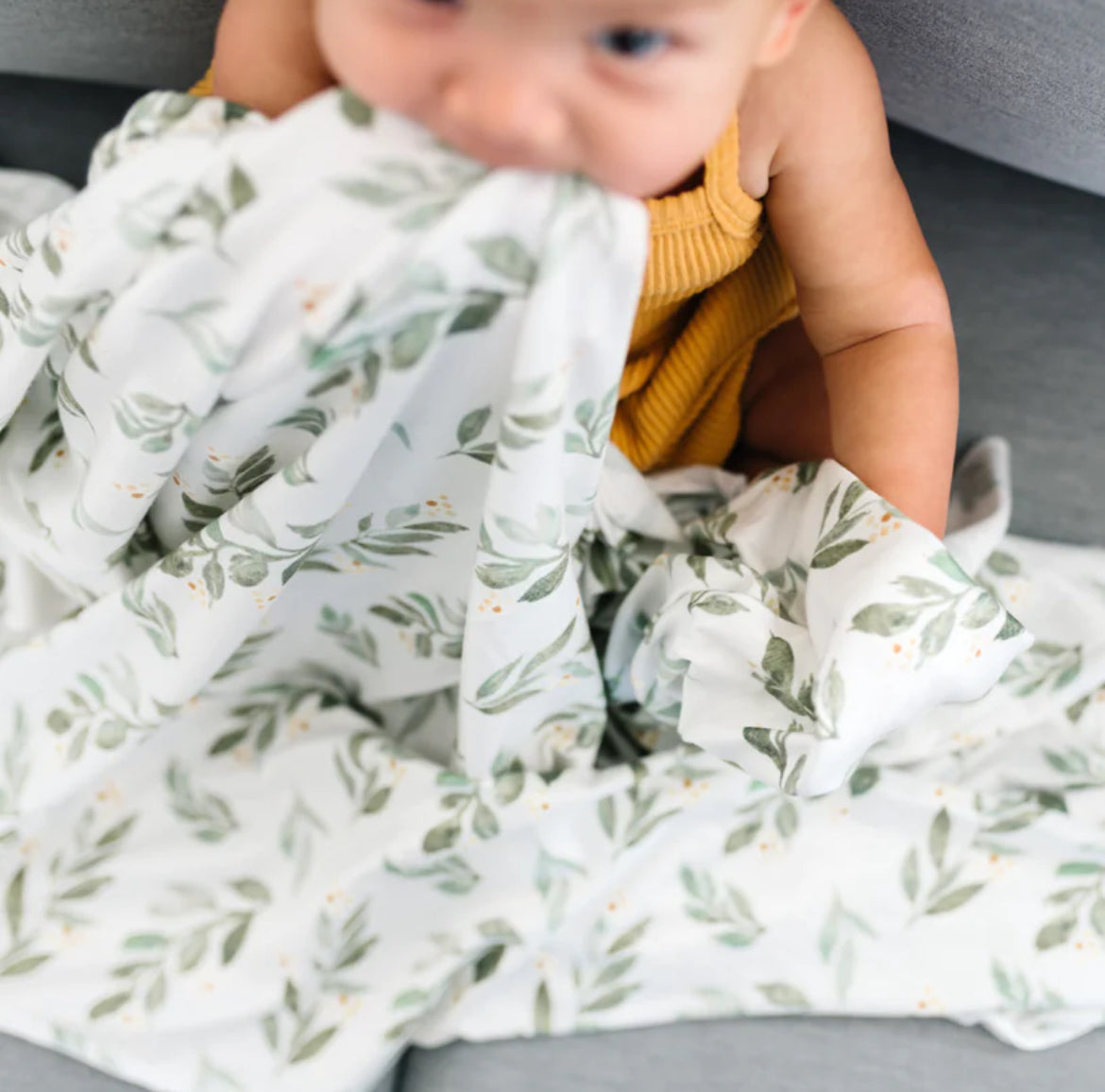 Copper Pearl- Swaddle Blanket- Fern