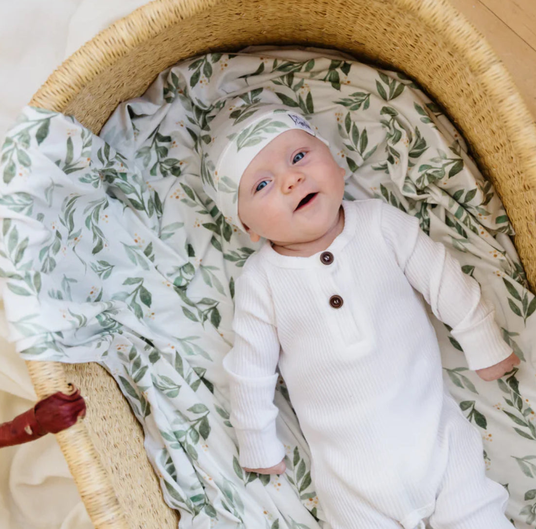 Copper Pearl- Swaddle Blanket- Fern