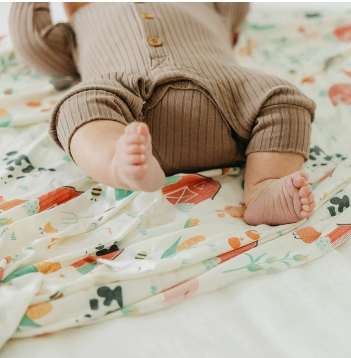 Copper Pearl- Swaddle Blanket- Farmstead