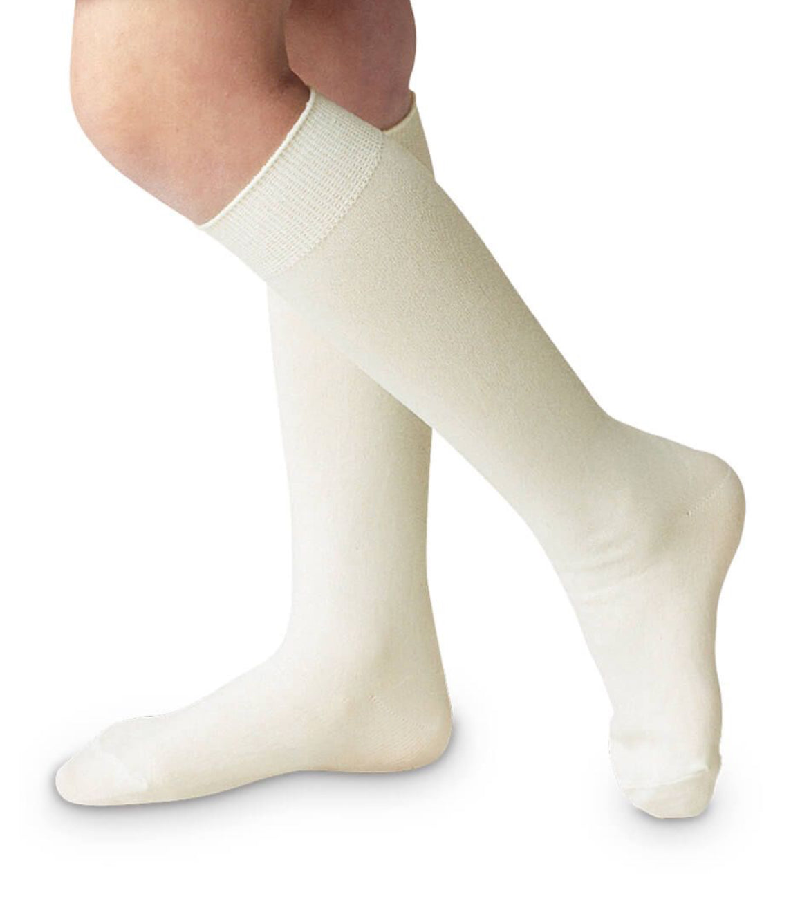 Jefferies Socks- Classic Nylon Knee High Socks- Pearl White